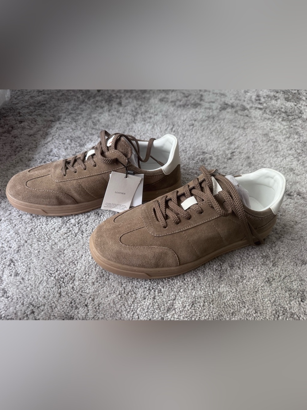 Mango Men's Suede Casual Sneakers in Brown